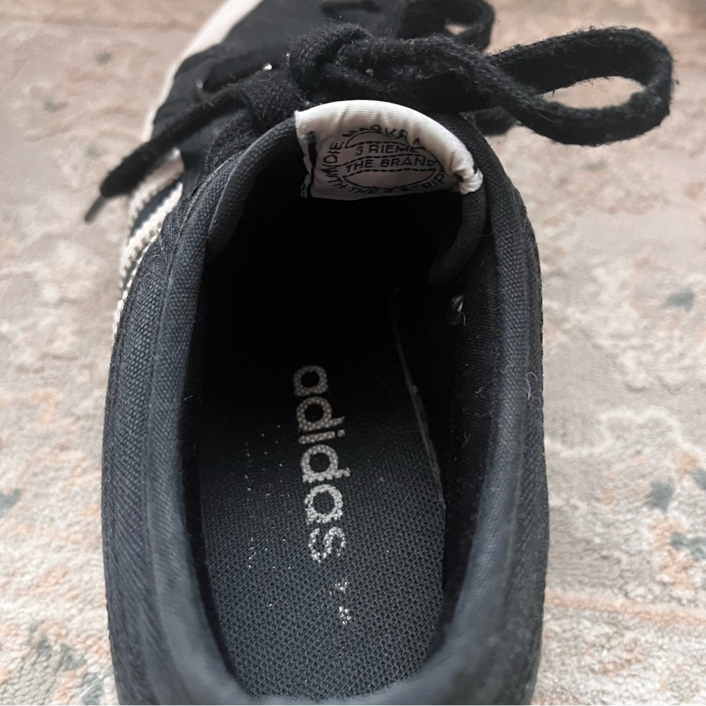Adidas W 7.5 Black and White Platform Lace-Up Sneakers - Picture 9 of 13